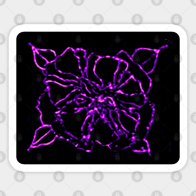 PURPLE GLASS ROSE Sticker by neilstuartcoffey